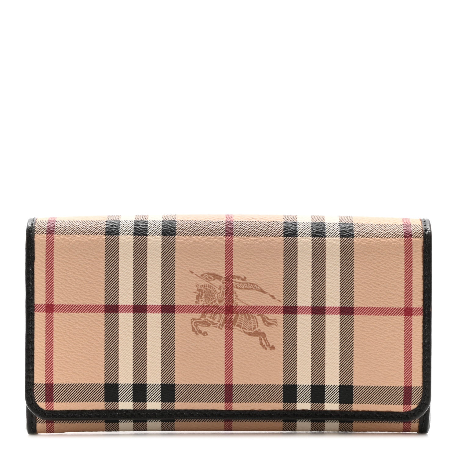 Burberry Haymarket Check Penrose Continental Wallet Chocolate 1 of 6