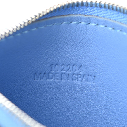 Loewe Pebble Grain Calfskin Anagram Square Zip Cardholder Celestine Blue 6 of 6