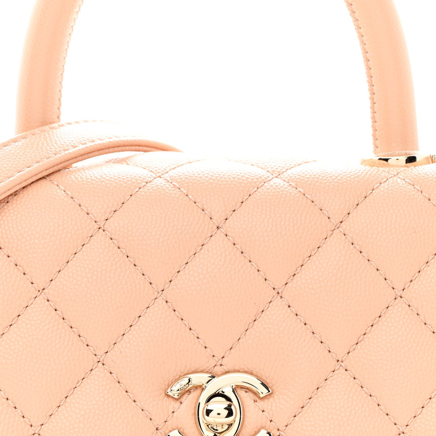 Chanel Caviar Quilted Mini Coco Handle Flap Light Pink 9 of 11