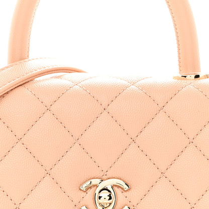 Chanel Caviar Quilted Mini Coco Handle Flap Light Pink 9 of 11