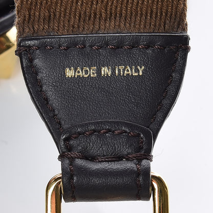 Fendi Ribbon Vitello Century FF 1974 Studded Strap You Fango Marrone Ebano 5 of 6