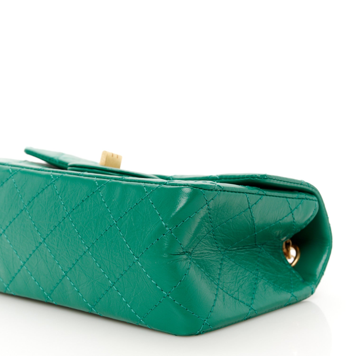 Chanel Aged Calfskin Quilted 2.55 Reissue Mini Flap Green 10 of 11