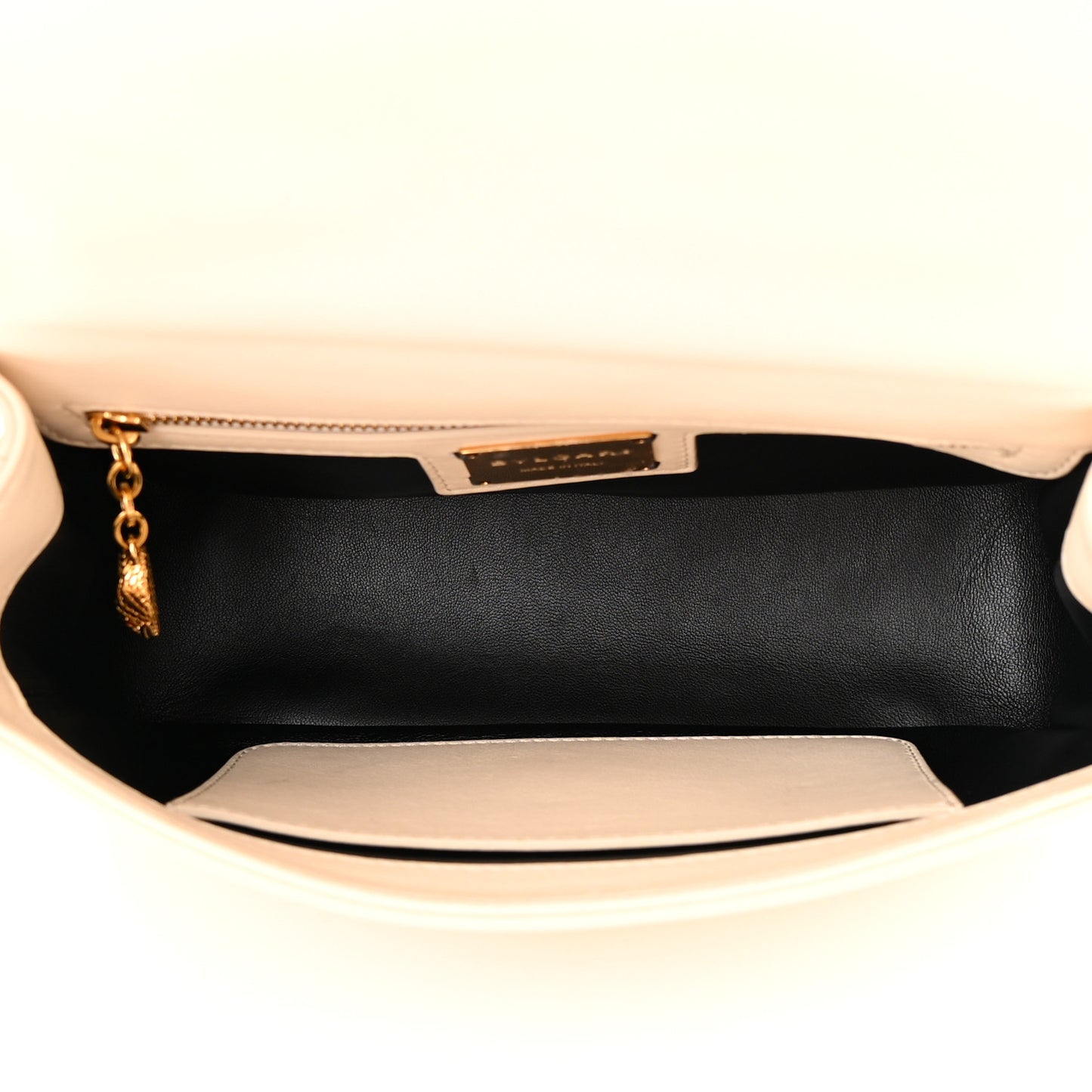 Calfskin Matelasse Mini Serpenti Cabochon Crossbody Bag Ivory Opal