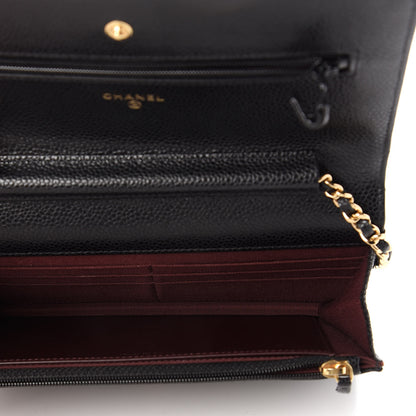 Chanel Caviar Quilted Wallet On Chain WOC Black 5 of 12