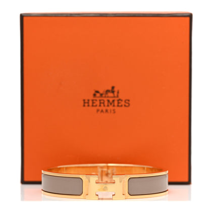 Hermes Enamel Narrow Clic Clac H Bracelet GM Marron Glace 6 of 6