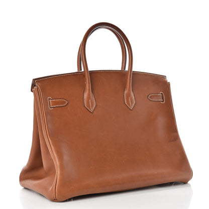 Hermes Natural Barenia Birkin 35 Fauve 3 of 45