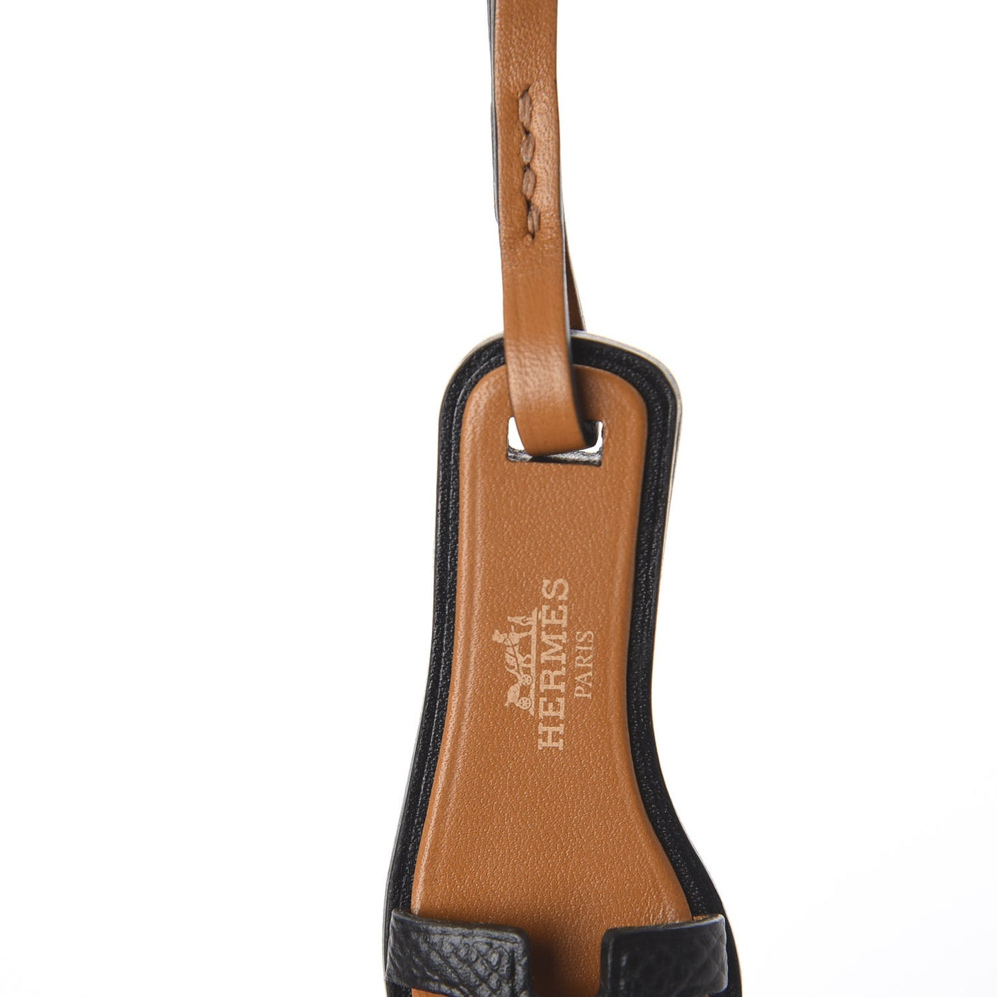 Epsom Butler Calfskin Hunter Oran Nano Bag Charm Black