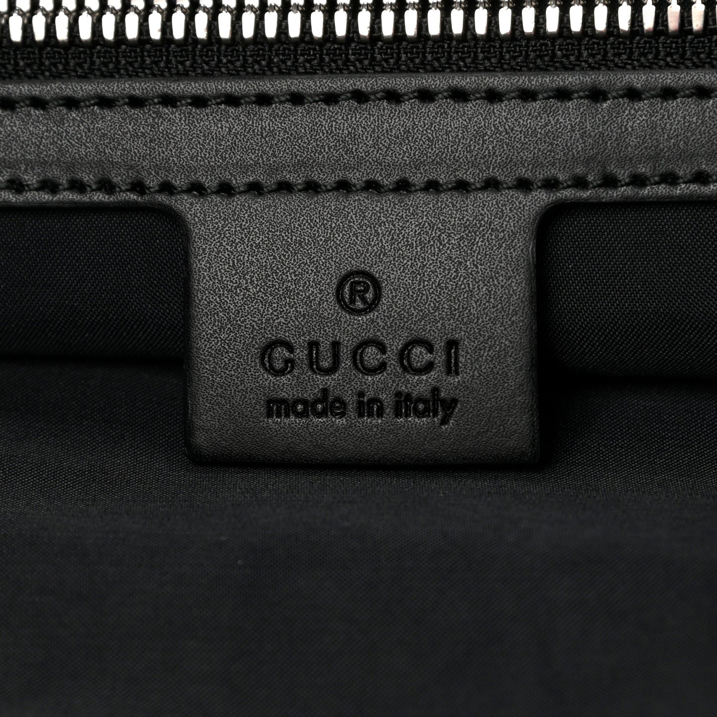 Soft GG Supreme Monogram Appia Calfskin Web Drawstring Backpack Black