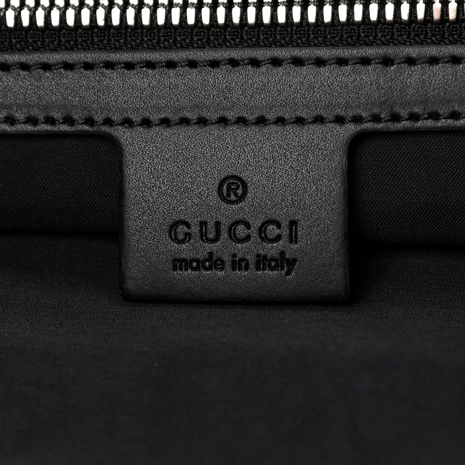 Gucci Soft GG Supreme Monogram Appia Calfskin Web Drawstring Backpack Black 7 of 10
