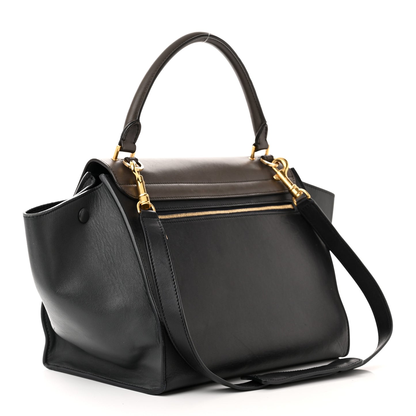 Smooth Calfskin Medium Tri-Color Trapeze Anthracite