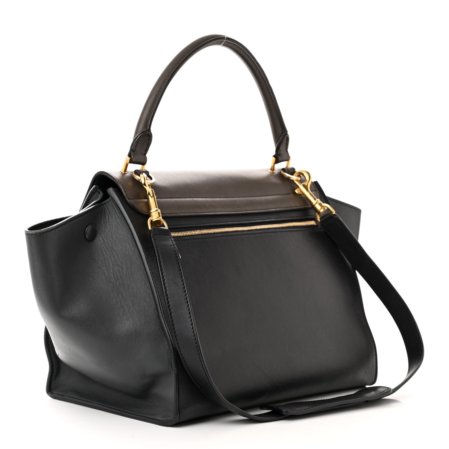 Celine Smooth Calfskin Medium Tri-Color Trapeze Anthracite 3 of 14
