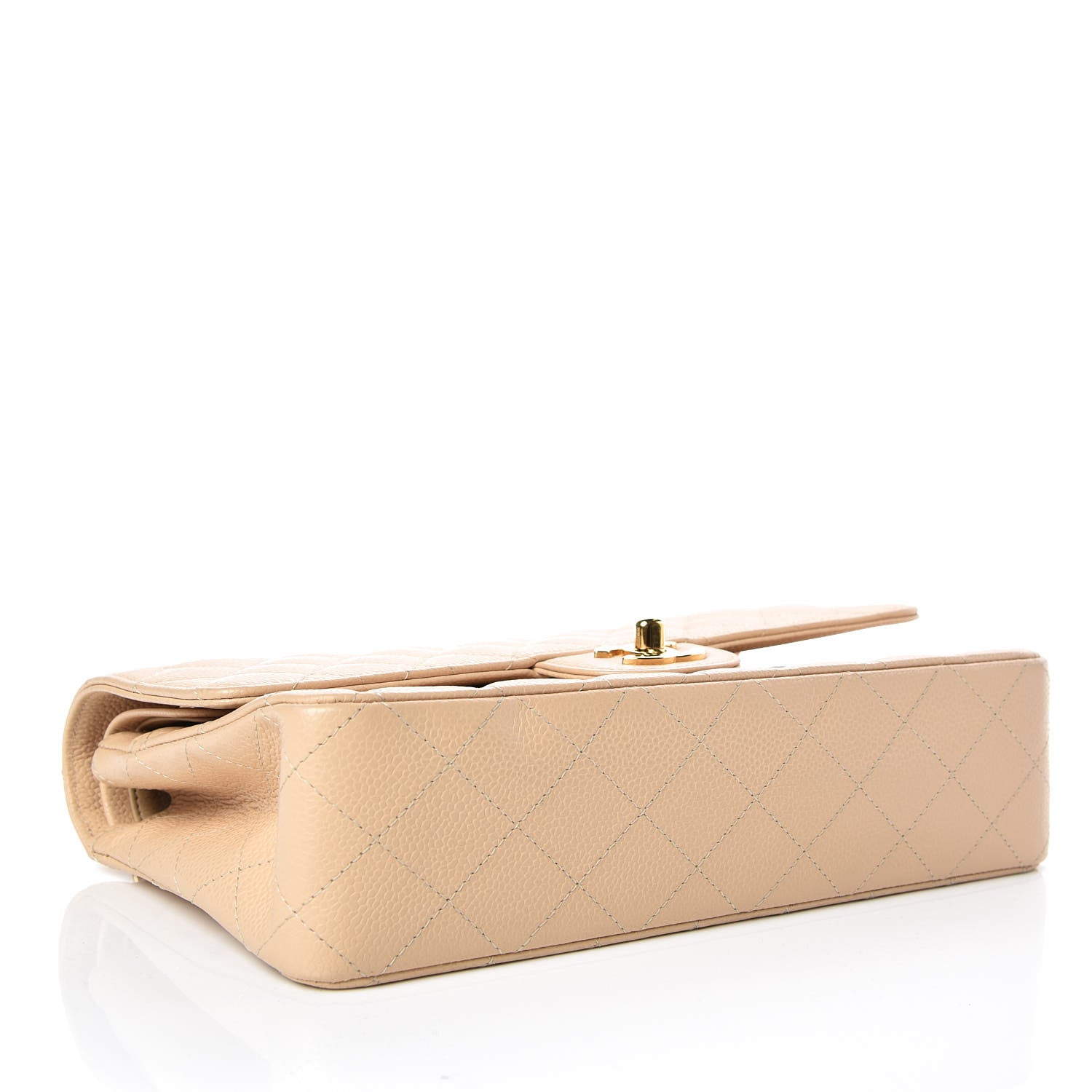 Chanel Caviar Quilted Medium Double Flap Beige Clair 5 of 11