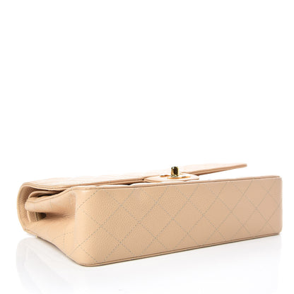Chanel Caviar Quilted Medium Double Flap Beige Clair 5 of 11