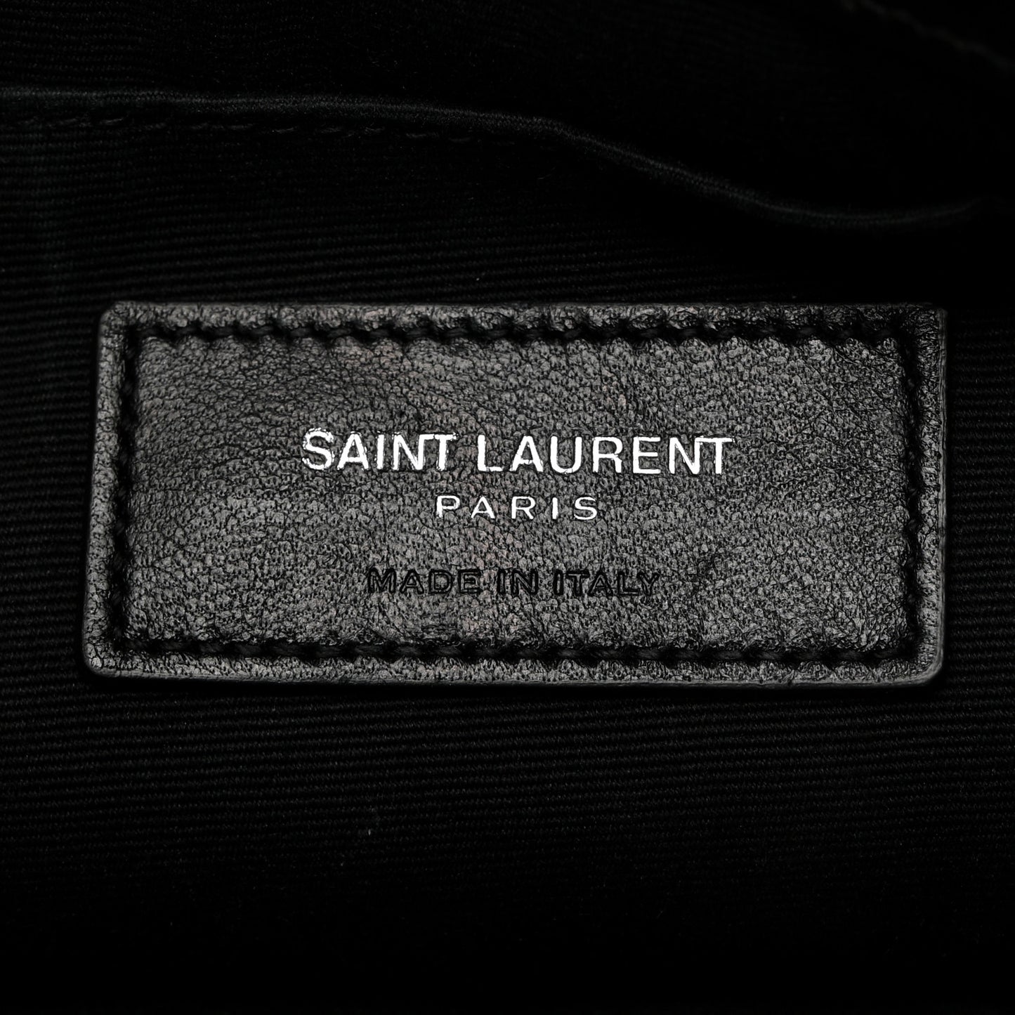 Calfskin Crocodile Embossed Monogram Zip Pouch Black