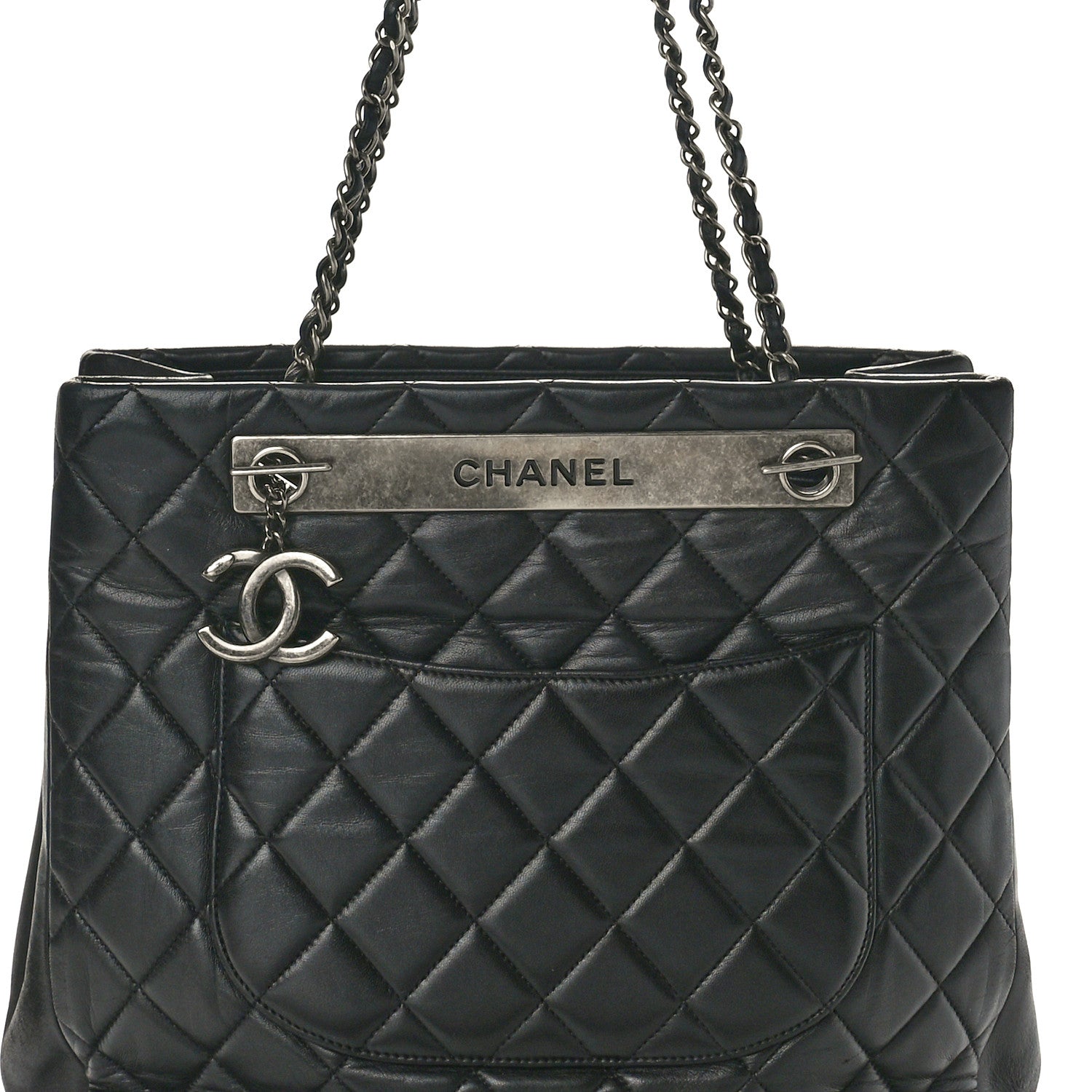 Chanel Lambskin Quilted Trendy CC Tote Black 8 of 11