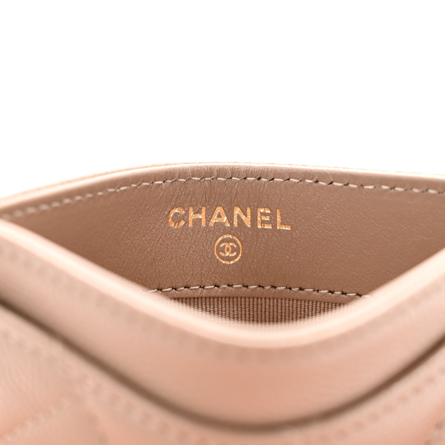 Chanel Caviar Quilted Card Holder Dark Beige 6 of 10