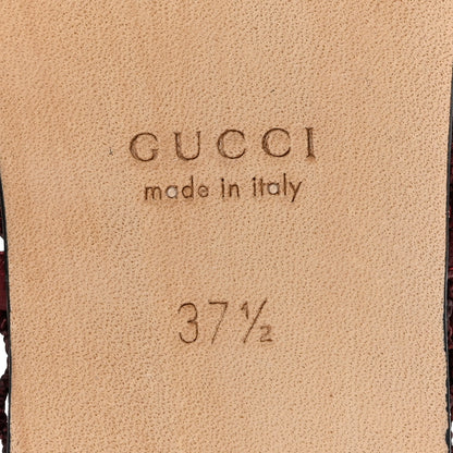 Gucci Video Net Nappa Horsebit Ballerina Flats 37.5 Rosso Ancora 7 of 10