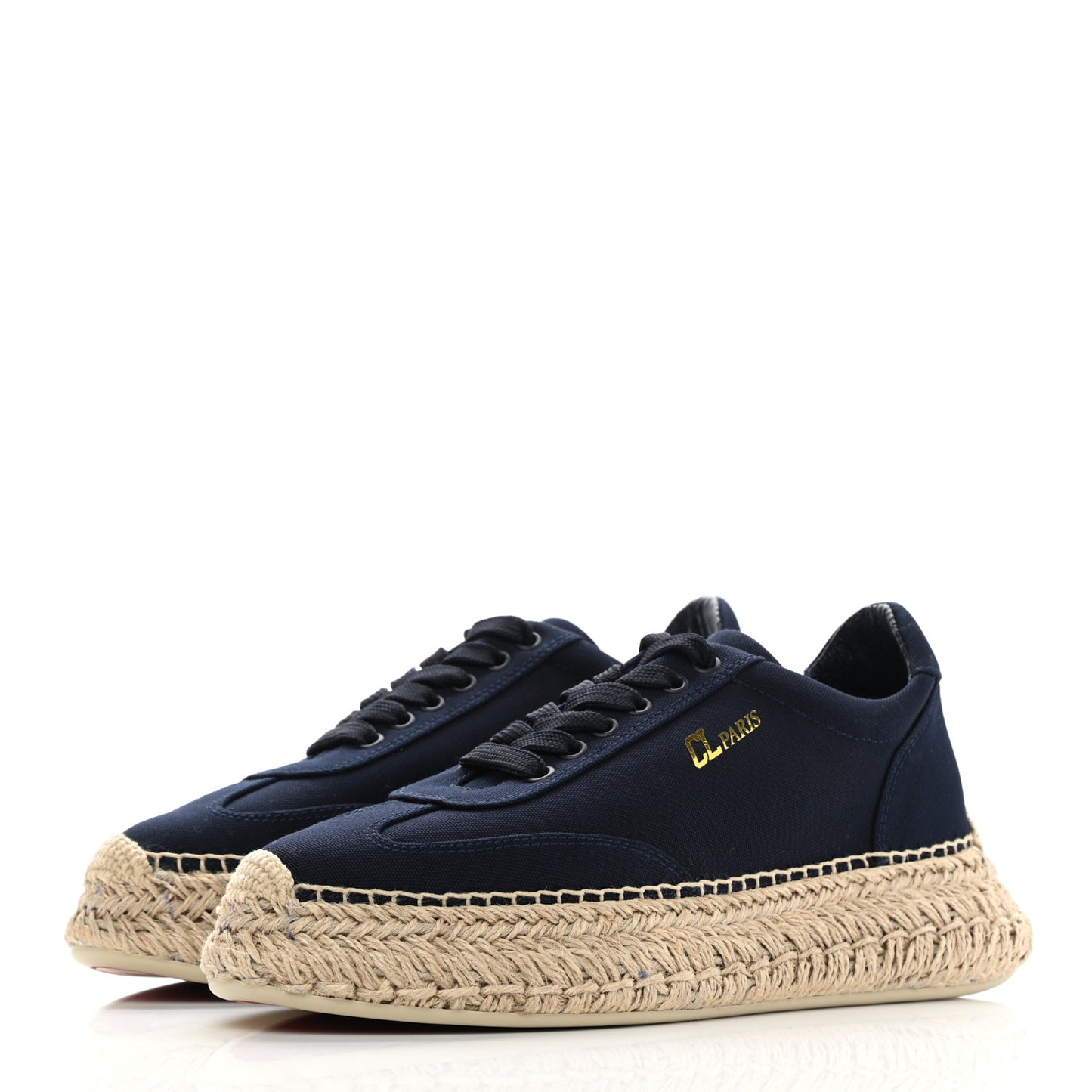 Toile Calfskin Espasneak Flat Sneaker 38 Obscur