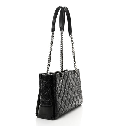 Chanel Calfskin Quilted Medium Coco Soft Tote Black 3 of 17