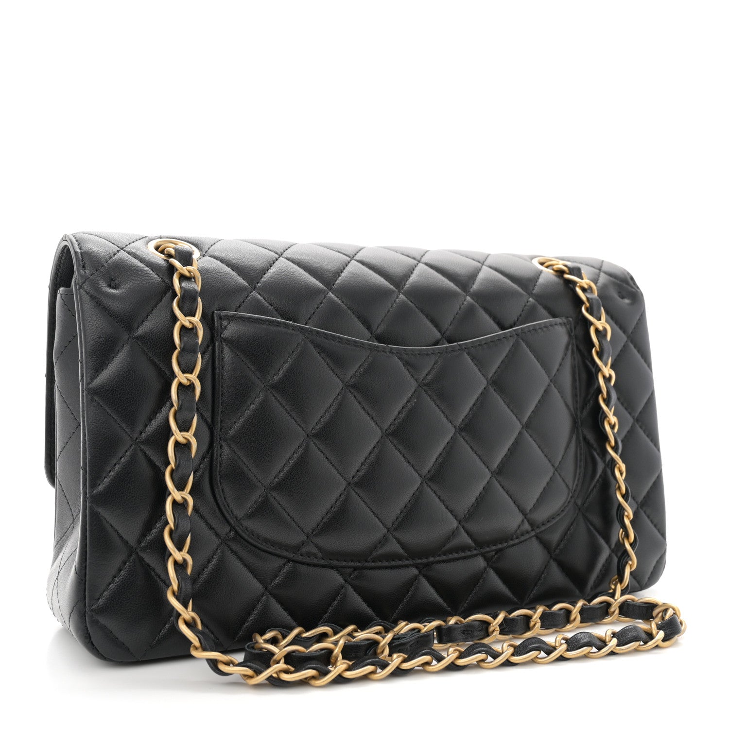 Chanel Lambskin Quilted Medium Rue Cambon Charms Double Flap Black 3 of 13