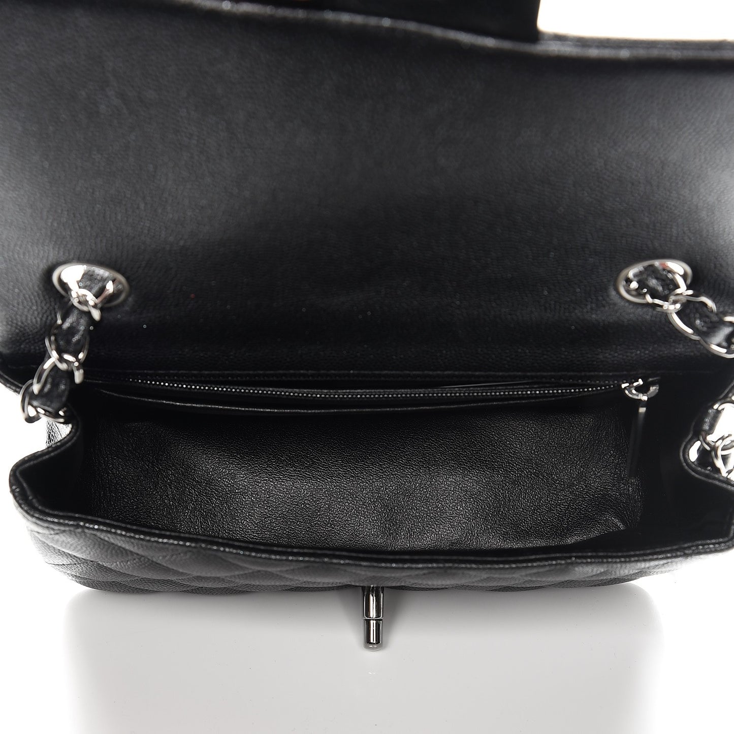Caviar Quilted Mini Rectangular Flap Black