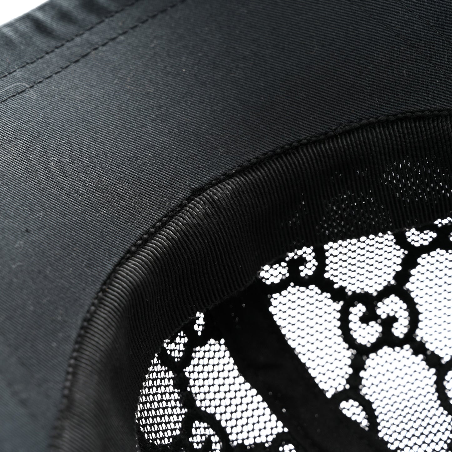 Mesh GG Monogram Shivali Baseball Hat L Black