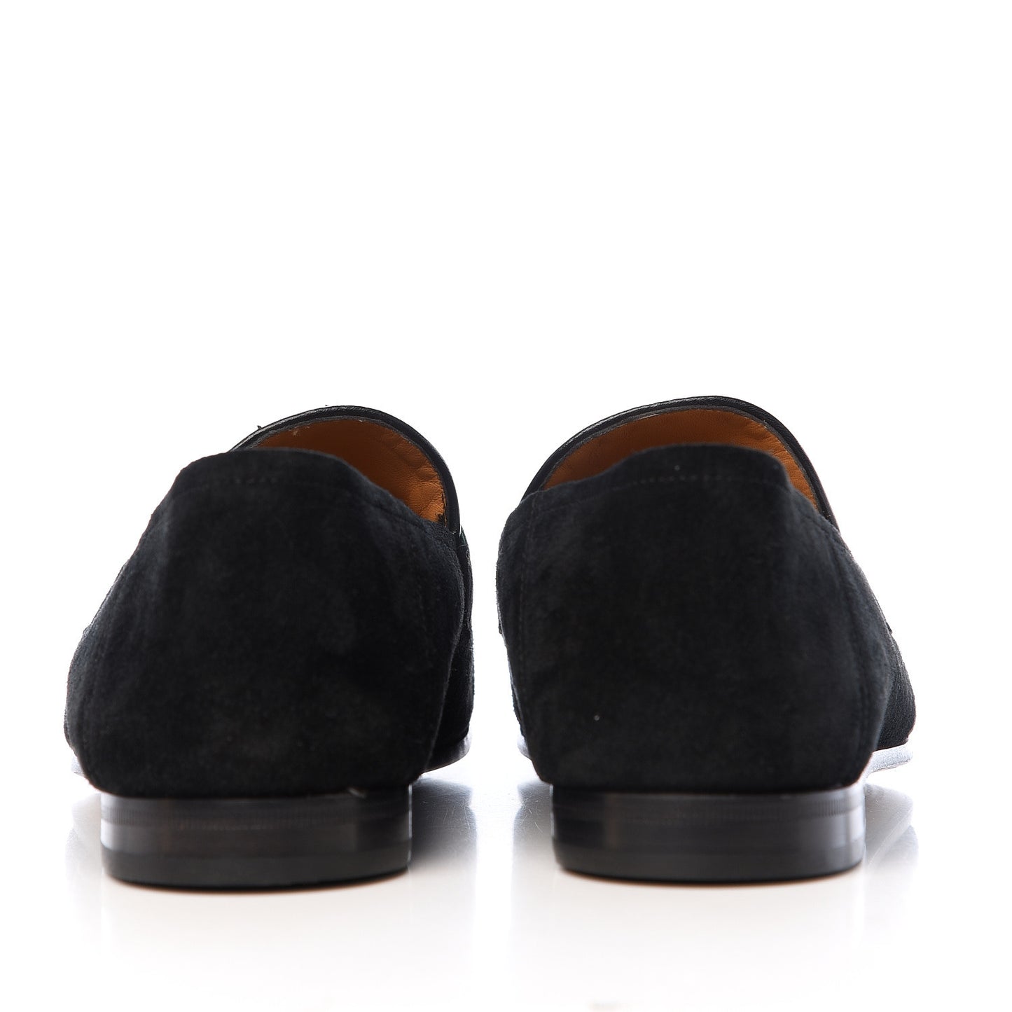 Suede Web Mens Horsebit Loafers 12 Black