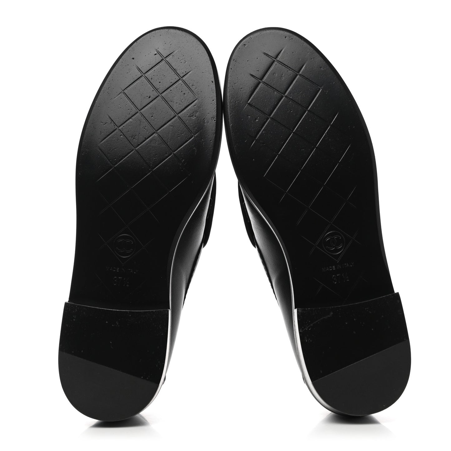 Lambskin Quilted CC Turnlock Loafers 37.5 Black