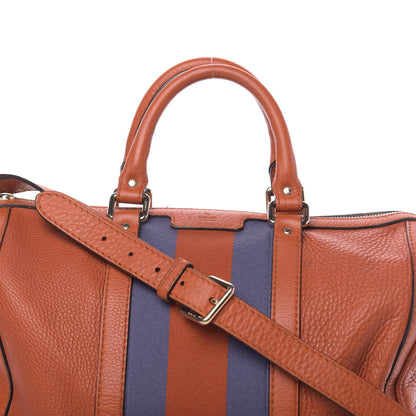 Gucci Calfskin Vintage Web Medium Boston Orange Blue 11 of 11