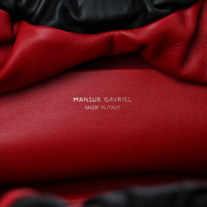 Mansur Gavriel Lambskin Cloud Clutch Black Flamma 7 of 12