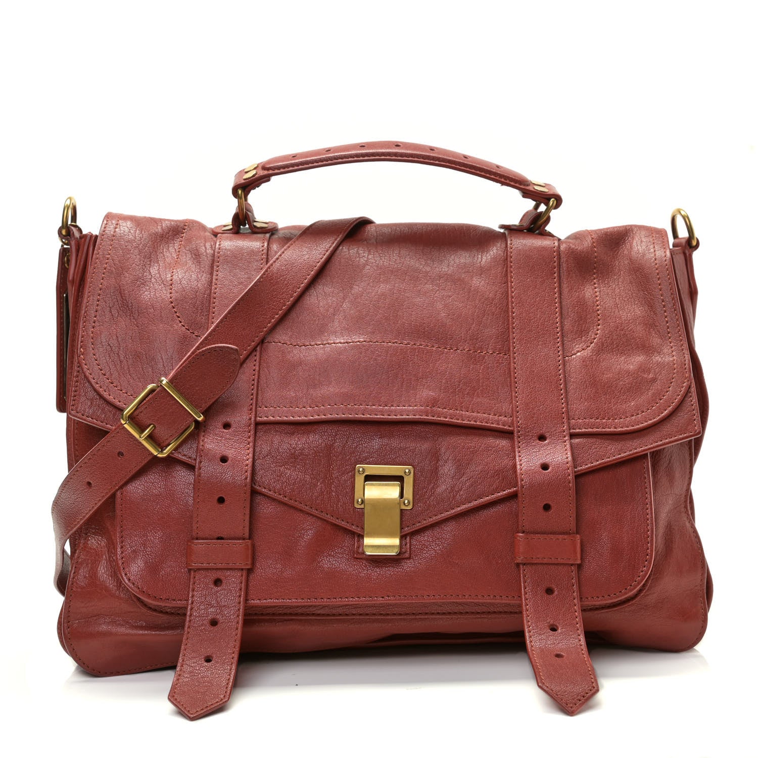Proenza Schouler Lambskin Large PS1 Satchel Mandarin Red 1 of 19