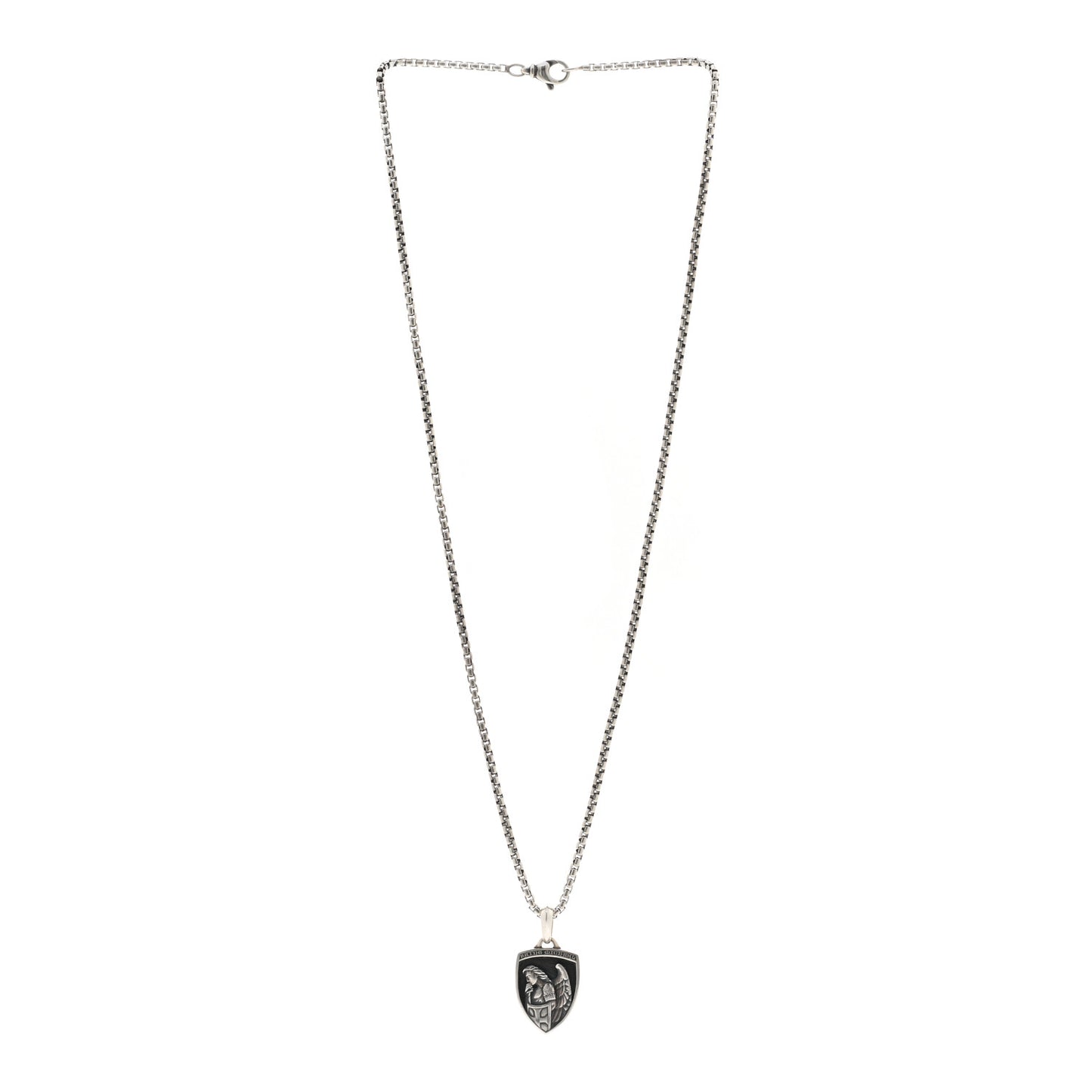 Sterling Silver St. Michael Amulet Pendant Necklace