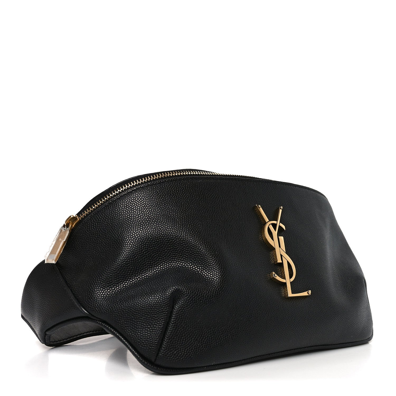 Saint Laurent Grain De Poudre Monogram Belt Bag Black 3 of 9