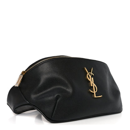 Saint Laurent Grain De Poudre Monogram Belt Bag Black 3 of 9