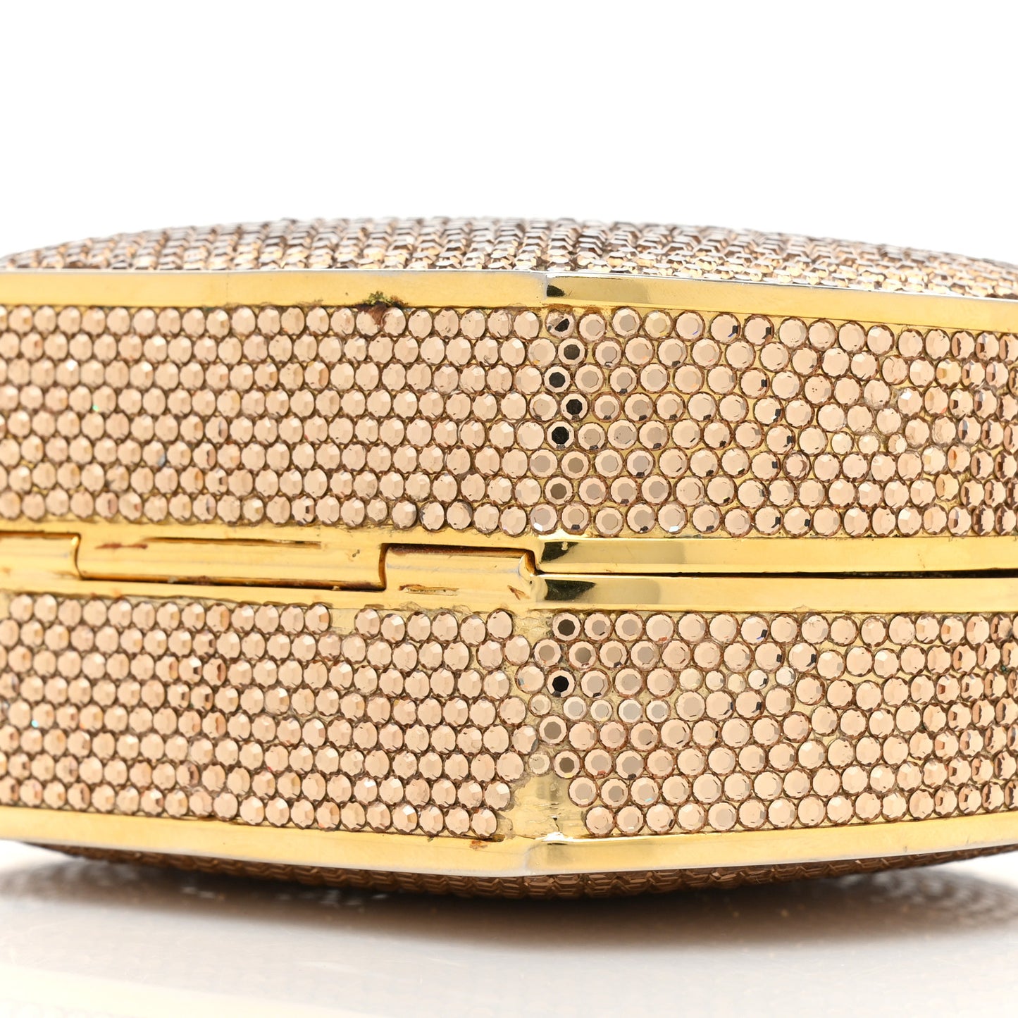 Swarovski Crystal Minaudiere Clutch Gold