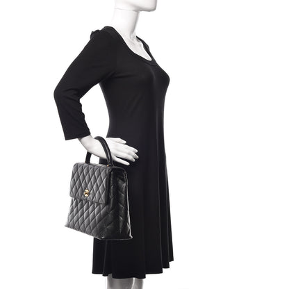 Chanel Caviar Quilted Jumbo Kelly Flap Black 2 of 12