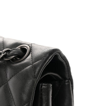 Chanel Lambskin Quilted Jumbo Double Flap So Black 14 of 14