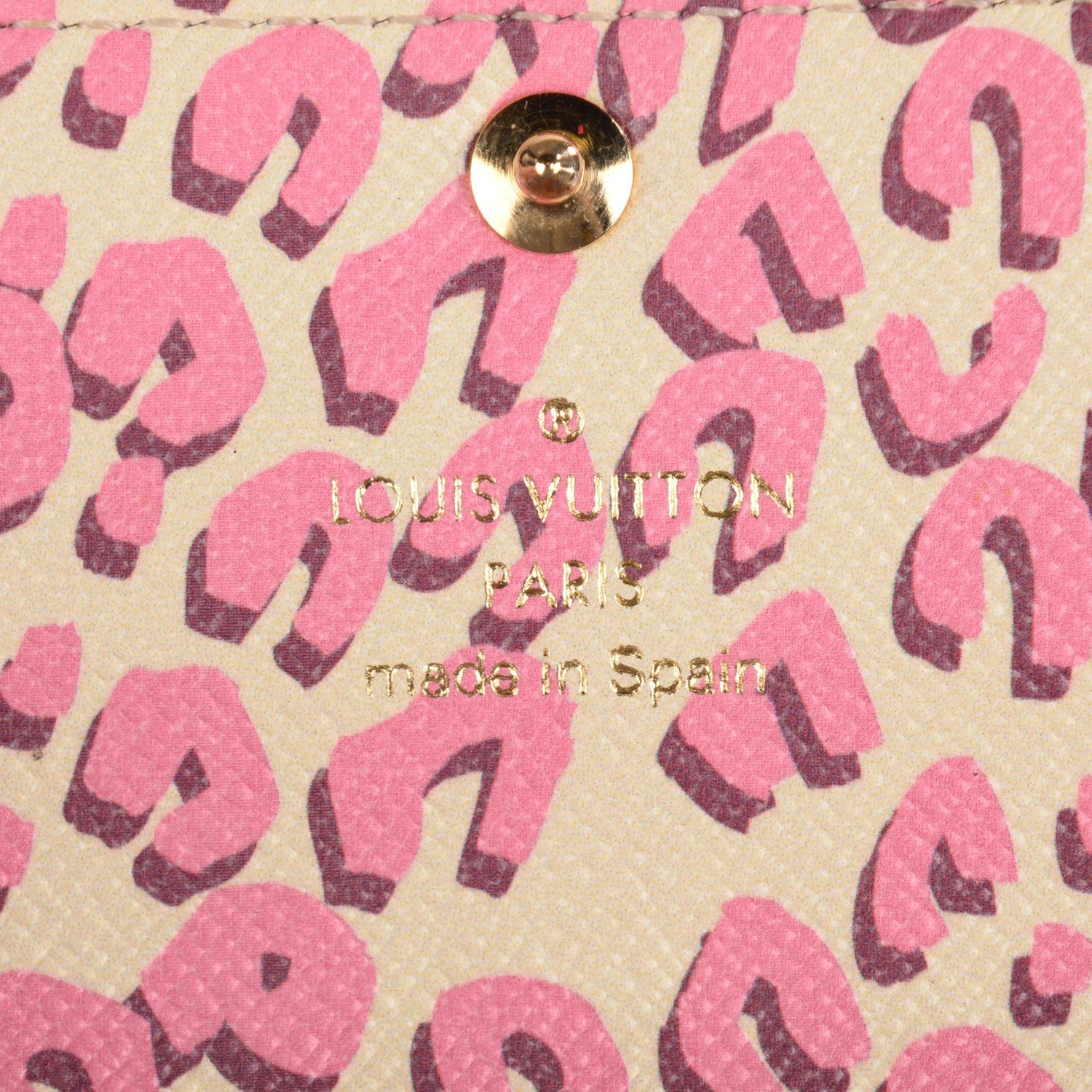 Louis Vuitton Monogram Leopard Sarah Wallet Blanc Corail 6 of 7