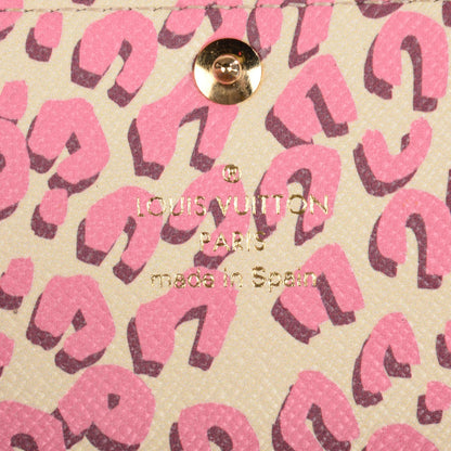 Louis Vuitton Monogram Leopard Sarah Wallet Blanc Corail 6 of 7