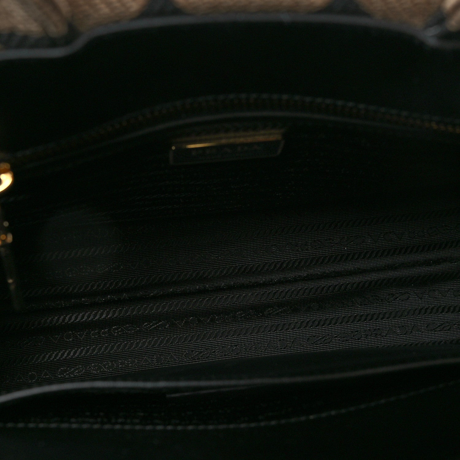 Prada Jacquard Saffiano Triangolo Symbole Embroidered Small Tote Black Corda 5 of 10