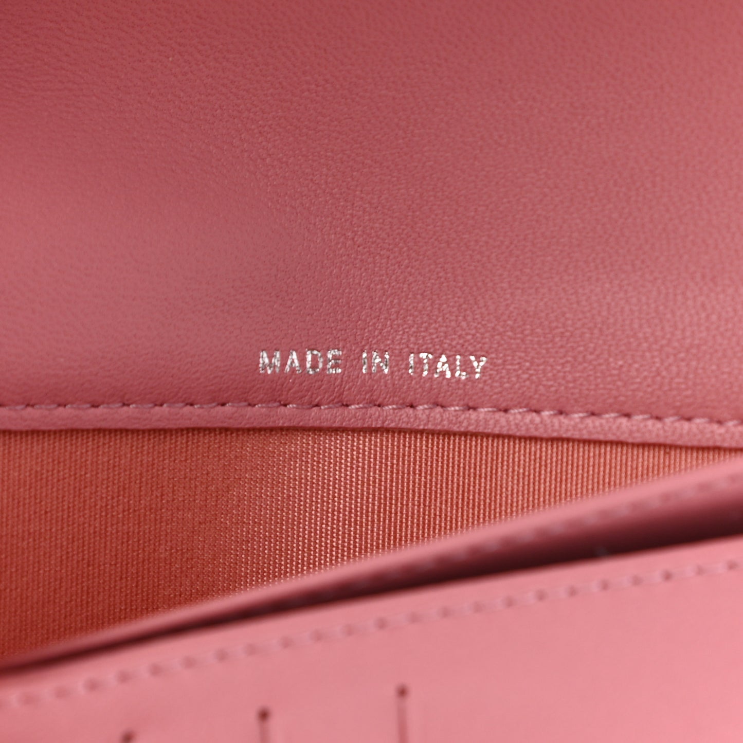 Lambskin Quilted Boy Yen Wallet Pink