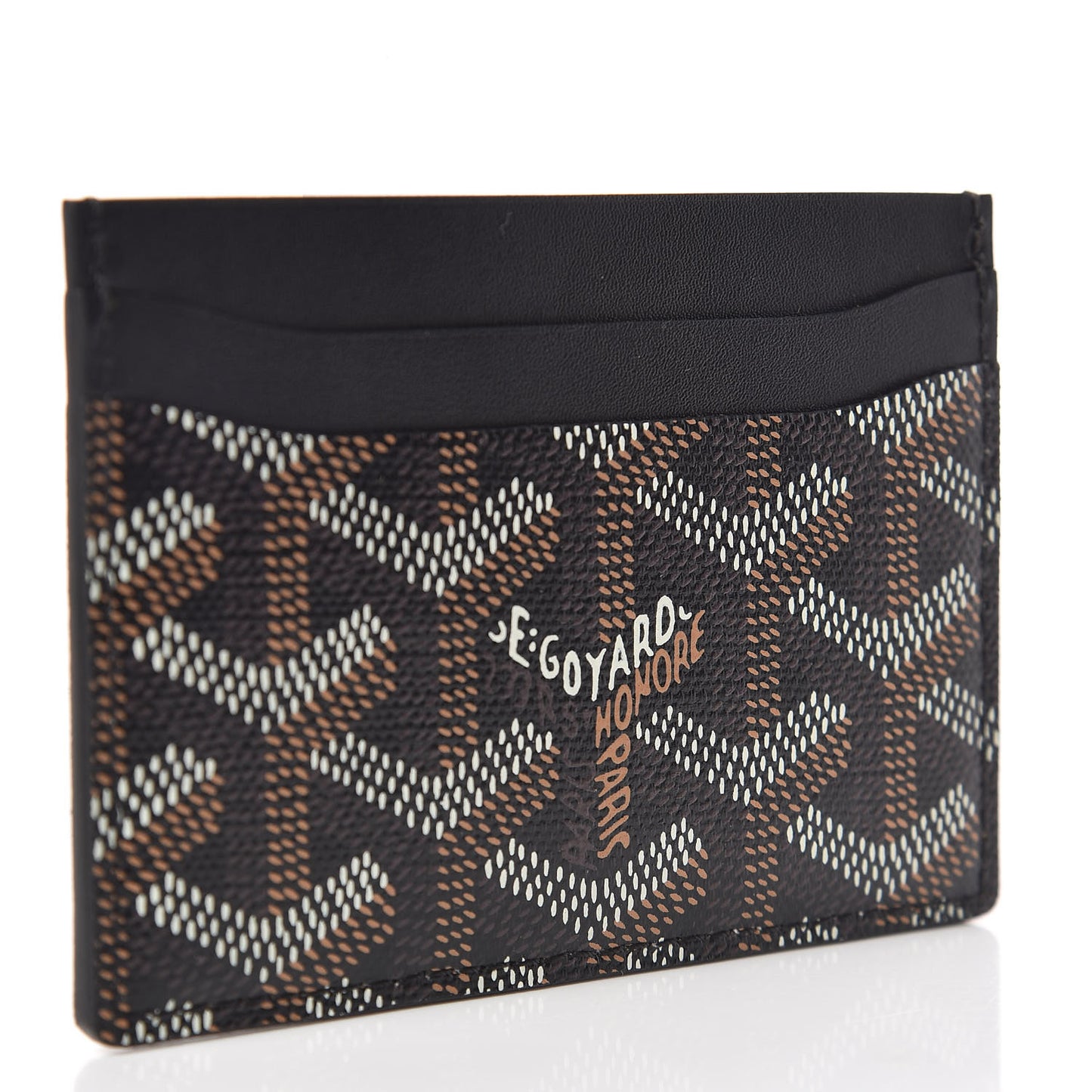 Goyardine Saint Sulpice Card Holder Black