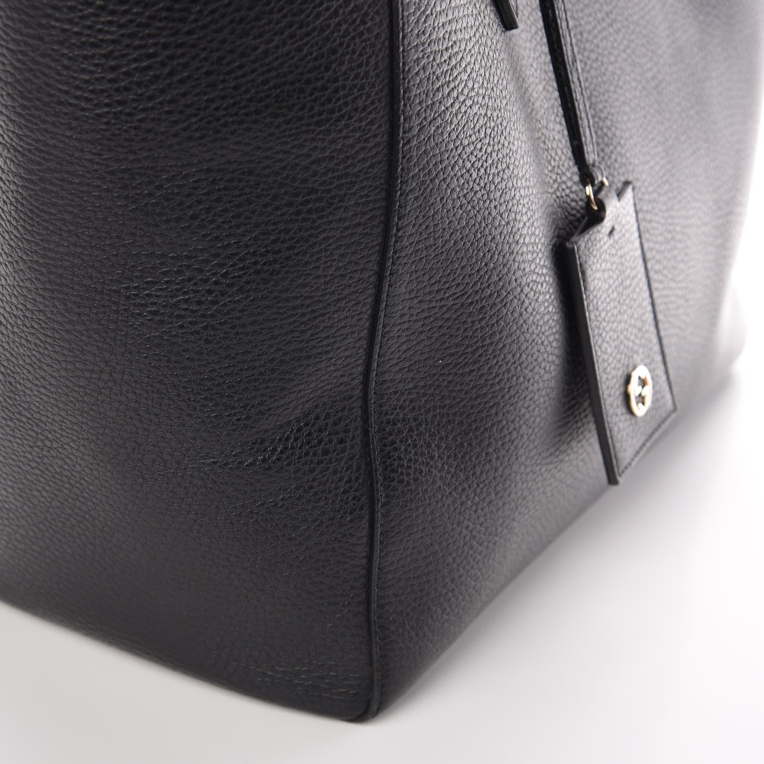 Gucci Pebbled Calfskin Medium Swing Tote Black 9 of 10