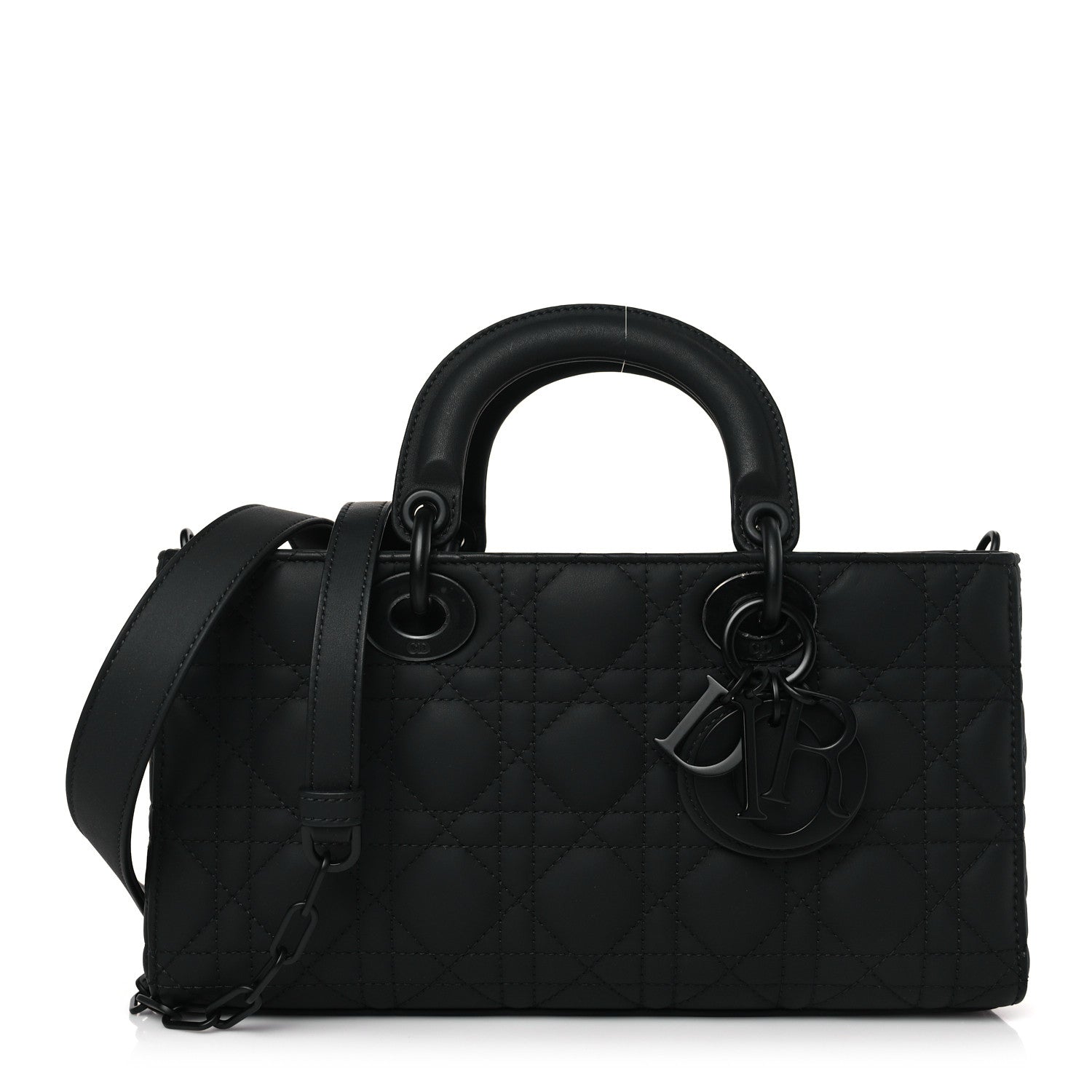 Christian Dior Ultra Matte Calfskin Cannage Medium Lady D-Joy Black 1 of 9