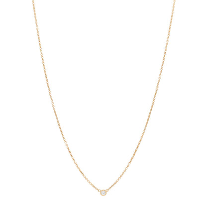 Tiffany 18K Yellow Gold Diamond .05ct Elsa Peretti Diamonds by the Yard Pendant Necklace 1 of 4