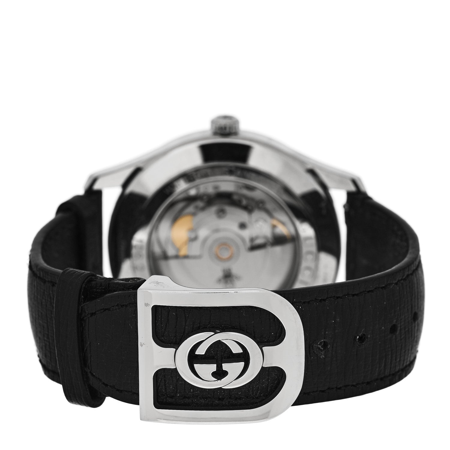 Gucci Stainless Steel Calfskin 42mm G-Timeless Bee Automatic Watch Black 3 of 4