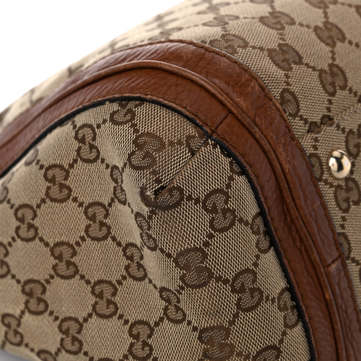 Gucci Monogram Cellarius Calfskin Medium Bella Hobo Beige Ebony Cuir 16 of 36