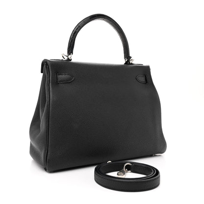 Hermes Togo Matte Alligator Kelly Retourne Touch 28 Black 3 of 13