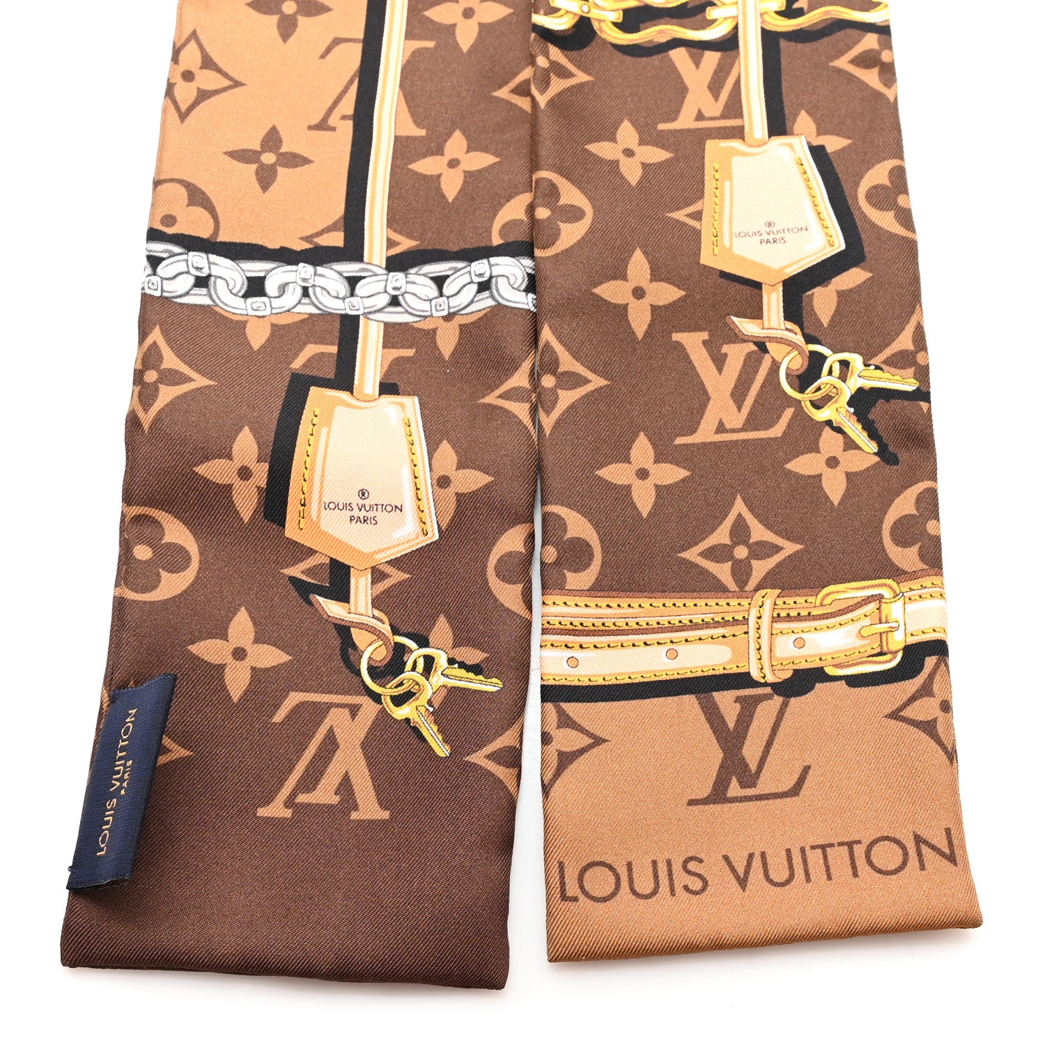 Louis Vuitton Silk Monogram Confidential Bandeau Brown 2 of 3