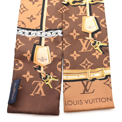 Louis Vuitton Silk Monogram Confidential Bandeau Brown 2 of 3